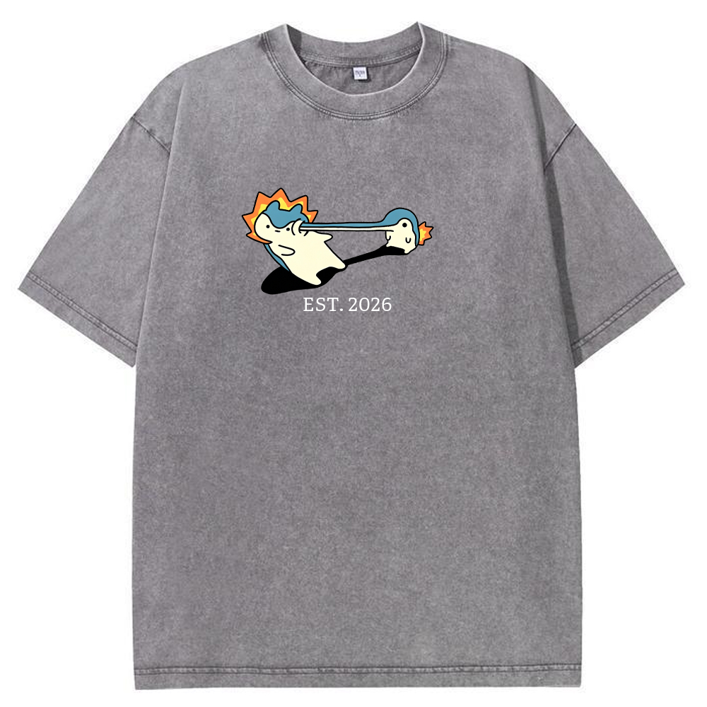 Cute Parent & Kid Quagsire Vintage Washed T-Shirt