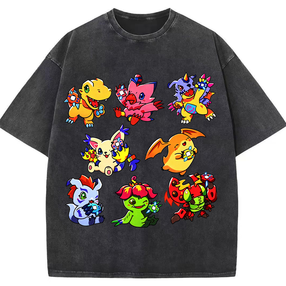 Digimon Adventure Crew Cartoon Tee | Pokemon Anime