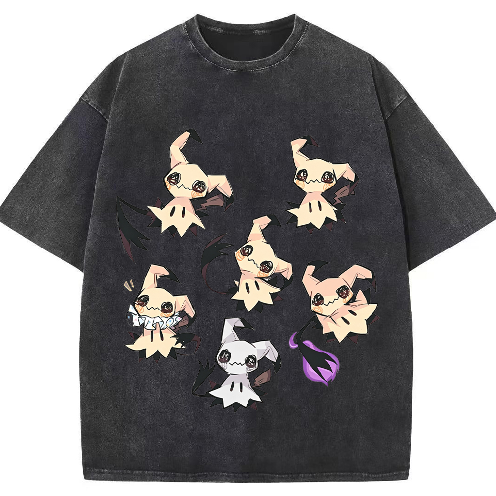 Multiple Poses Mimikyu Cartoon Tee | Pokemon Anime