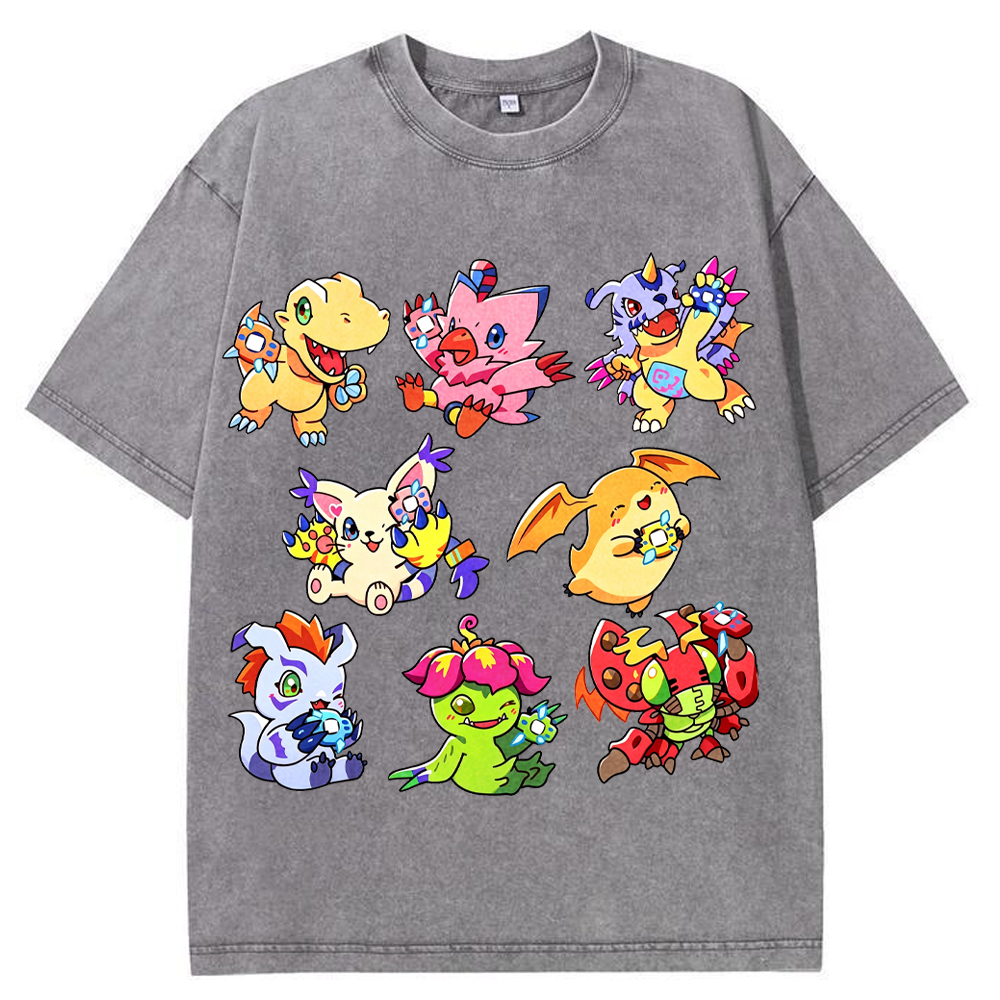 Digimon Adventure Crew Cartoon Tee | Pokemon Anime