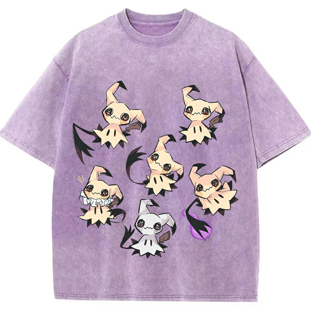Multiple Poses Mimikyu Cartoon Tee | Pokemon Anime