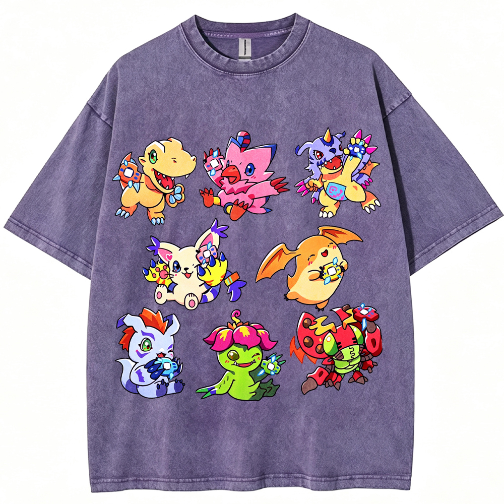 Digimon Adventure Crew Cartoon Tee | Pokemon Anime