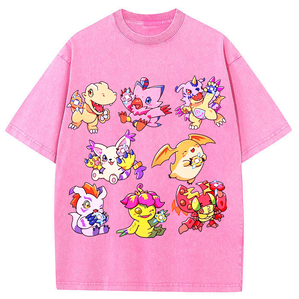 Digimon Adventure Crew Cartoon Tee | Pokemon Anime
