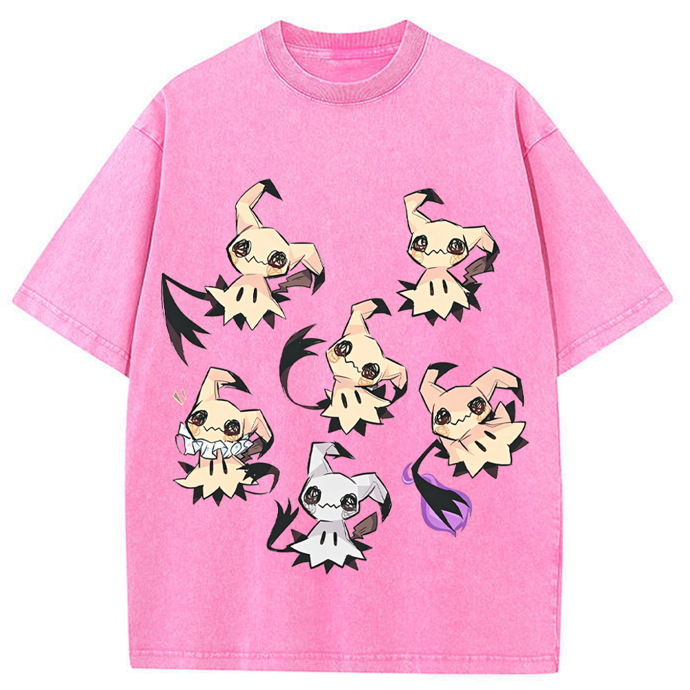 Multiple Poses Mimikyu Cartoon Tee | Pokemon Anime