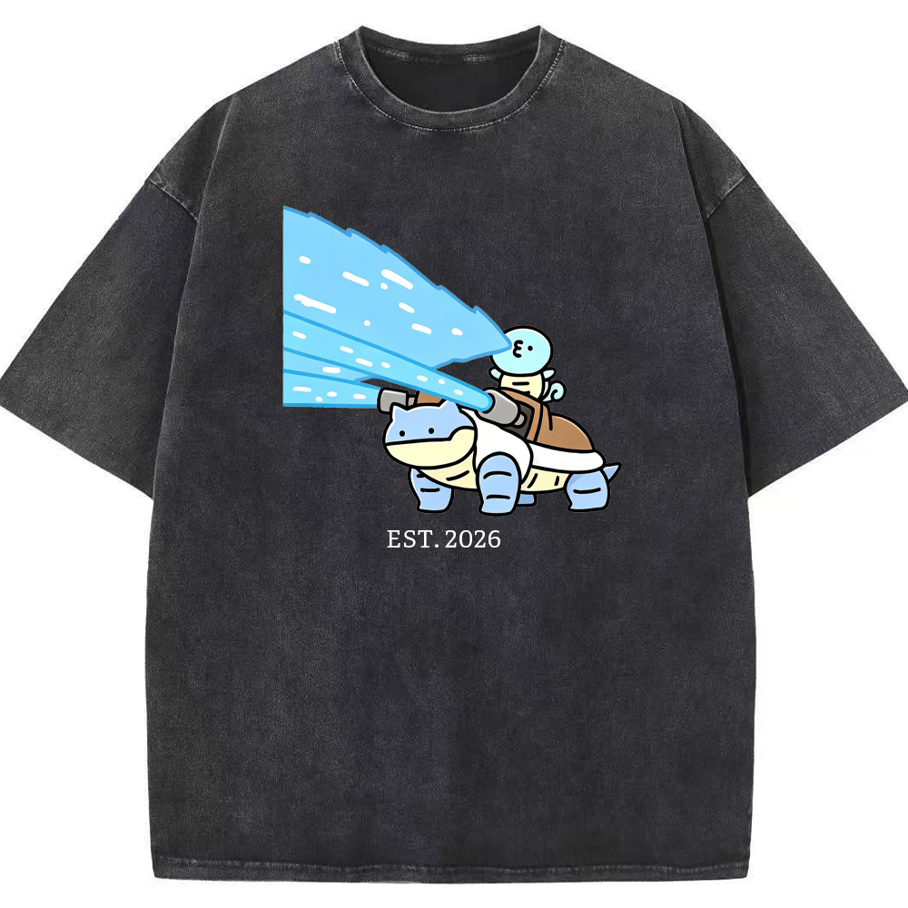 Cute Parent & Kid Blastoise Vintage Washed T-Shirt
