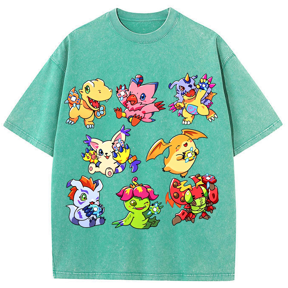 Digimon Adventure Crew Cartoon Tee | Pokemon Anime