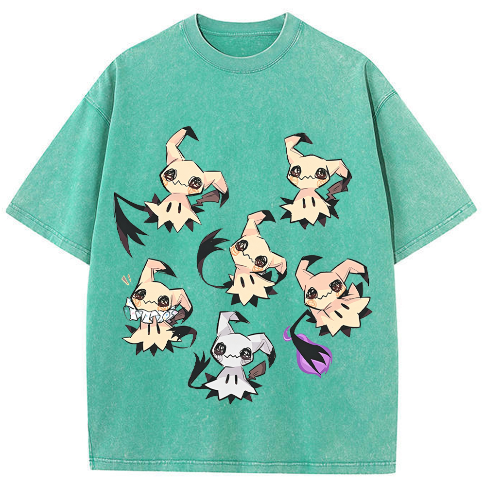 Multiple Poses Mimikyu Cartoon Tee | Pokemon Anime