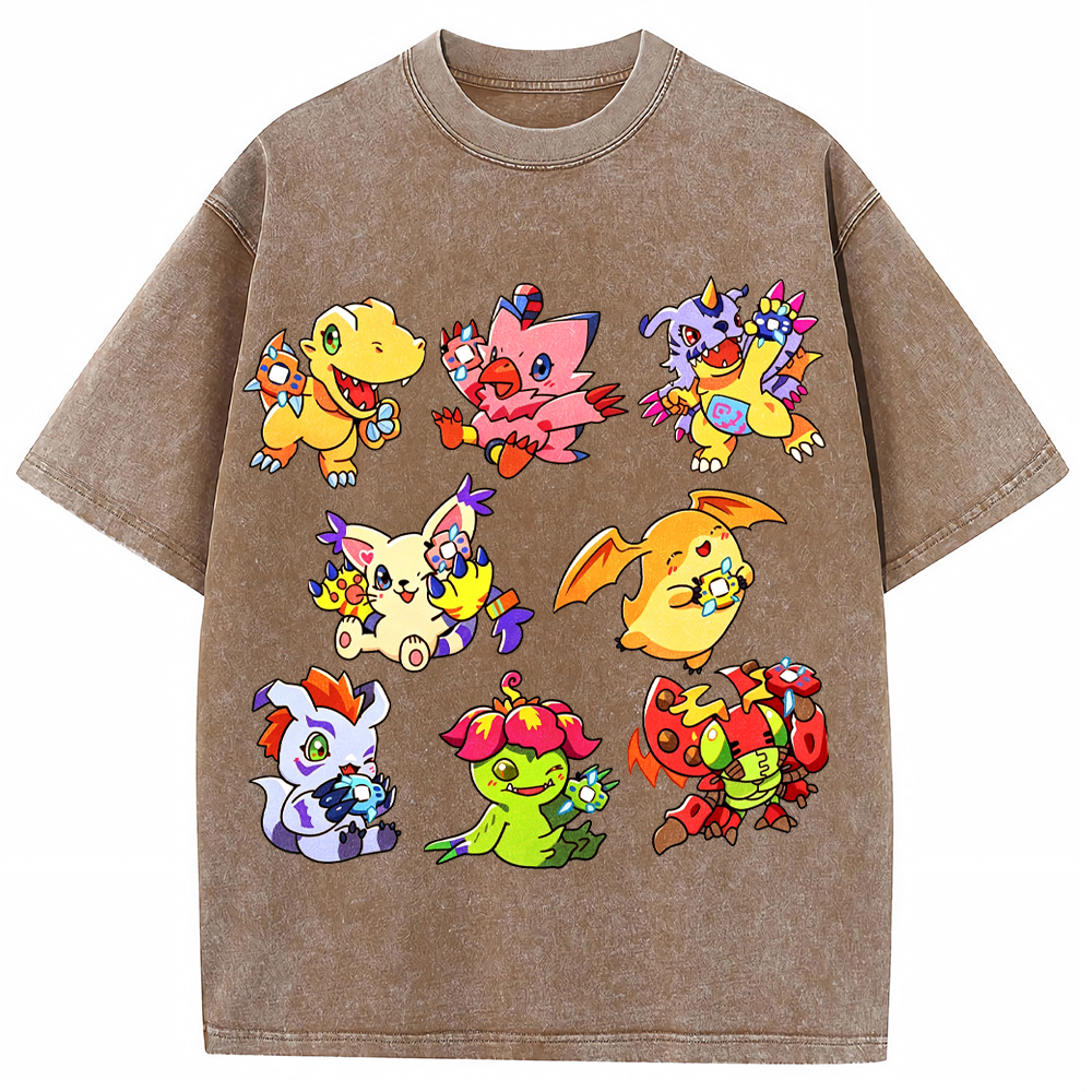Digimon Adventure Crew Cartoon Tee | Pokemon Anime