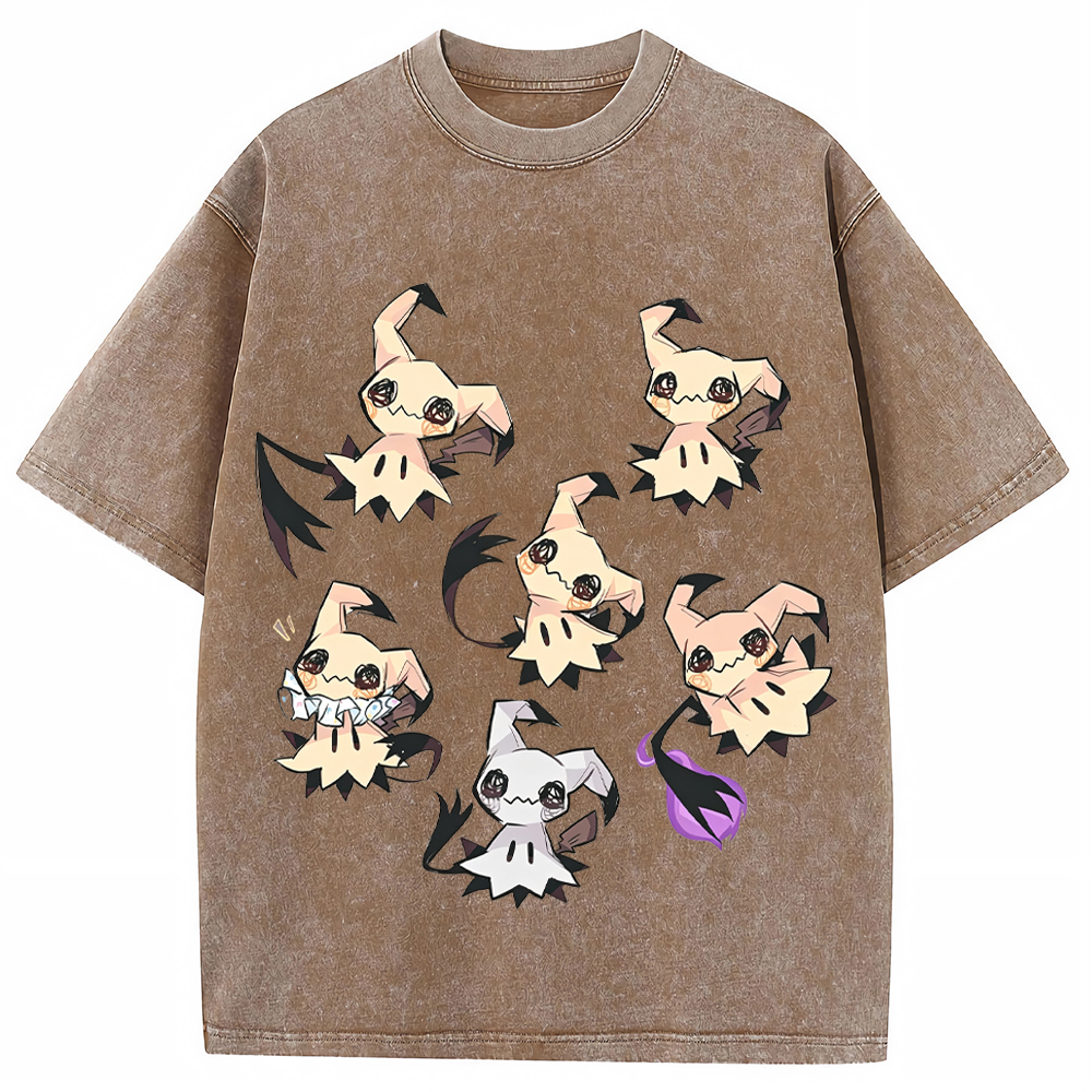 Multiple Poses Mimikyu Cartoon Tee | Pokemon Anime