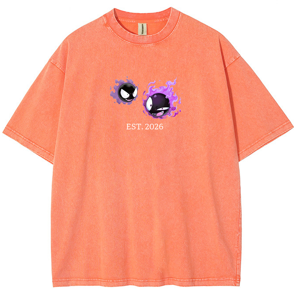 Cute Parent & Kid Gastly Vintage Washed T-Shirt
