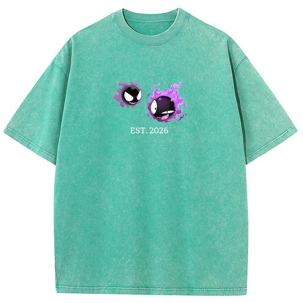 Cute Parent & Kid Gastly Vintage Washed T-Shirt