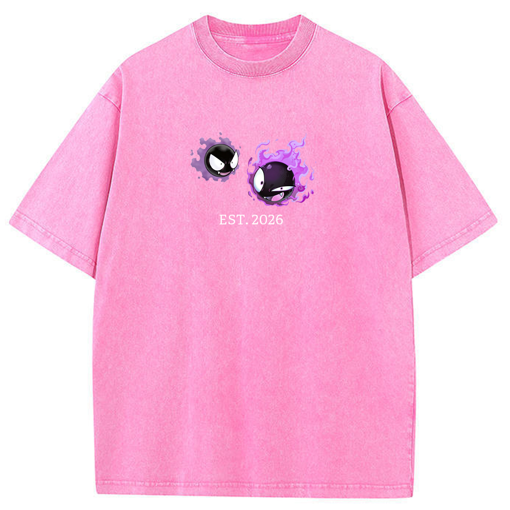 Cute Parent & Kid Gastly Vintage Washed T-Shirt