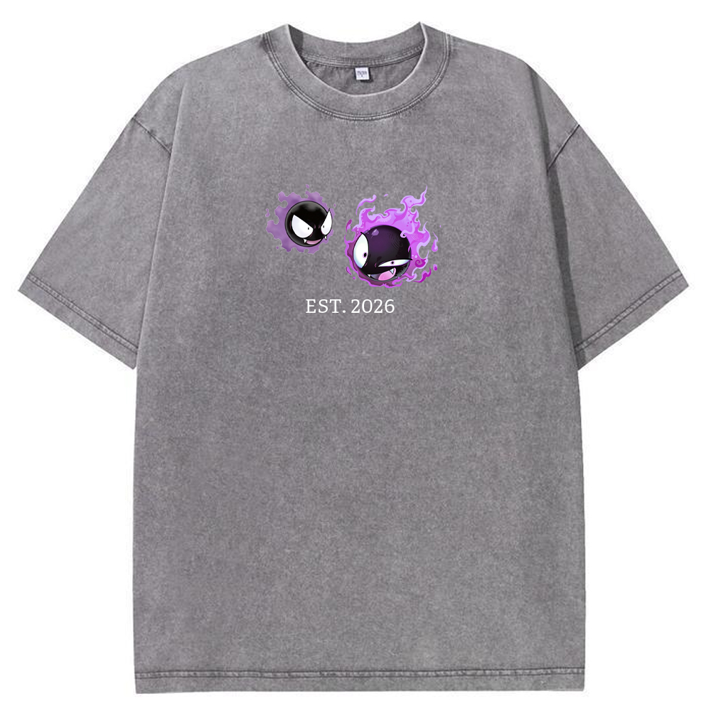 Cute Parent & Kid Gastly Vintage Washed T-Shirt