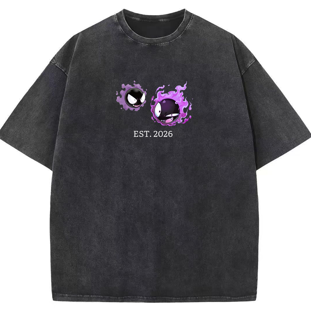 Cute Parent & Kid Gastly Vintage Washed T-Shirt