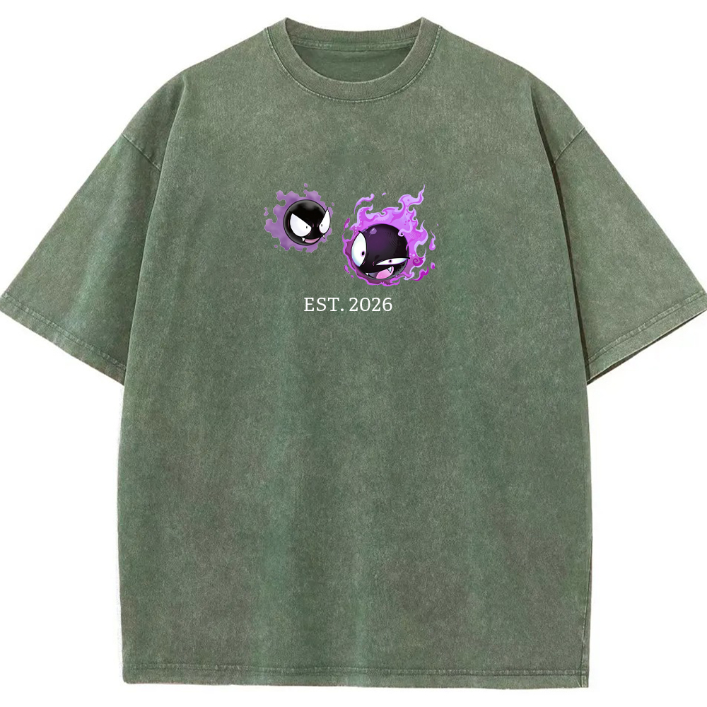 Cute Parent & Kid Gastly Vintage Washed T-Shirt