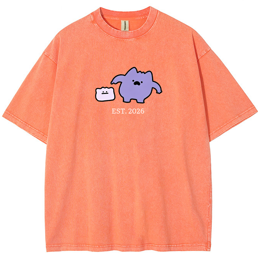 Cute Parent & Kid Ditto Vintage Washed T-Shirt