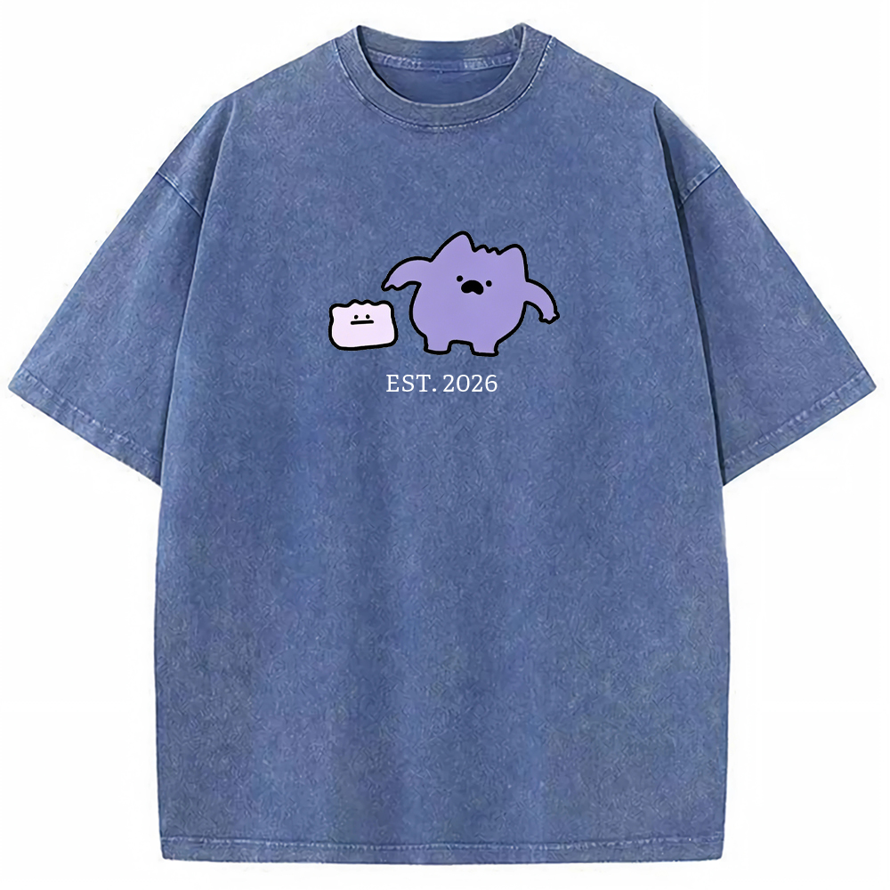 Cute Parent & Kid Ditto Vintage Washed T-Shirt