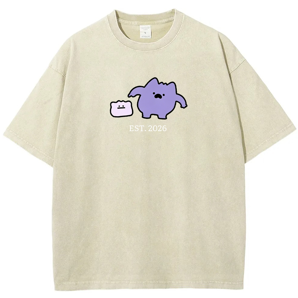 Cute Parent & Kid Ditto Vintage Washed T-Shirt