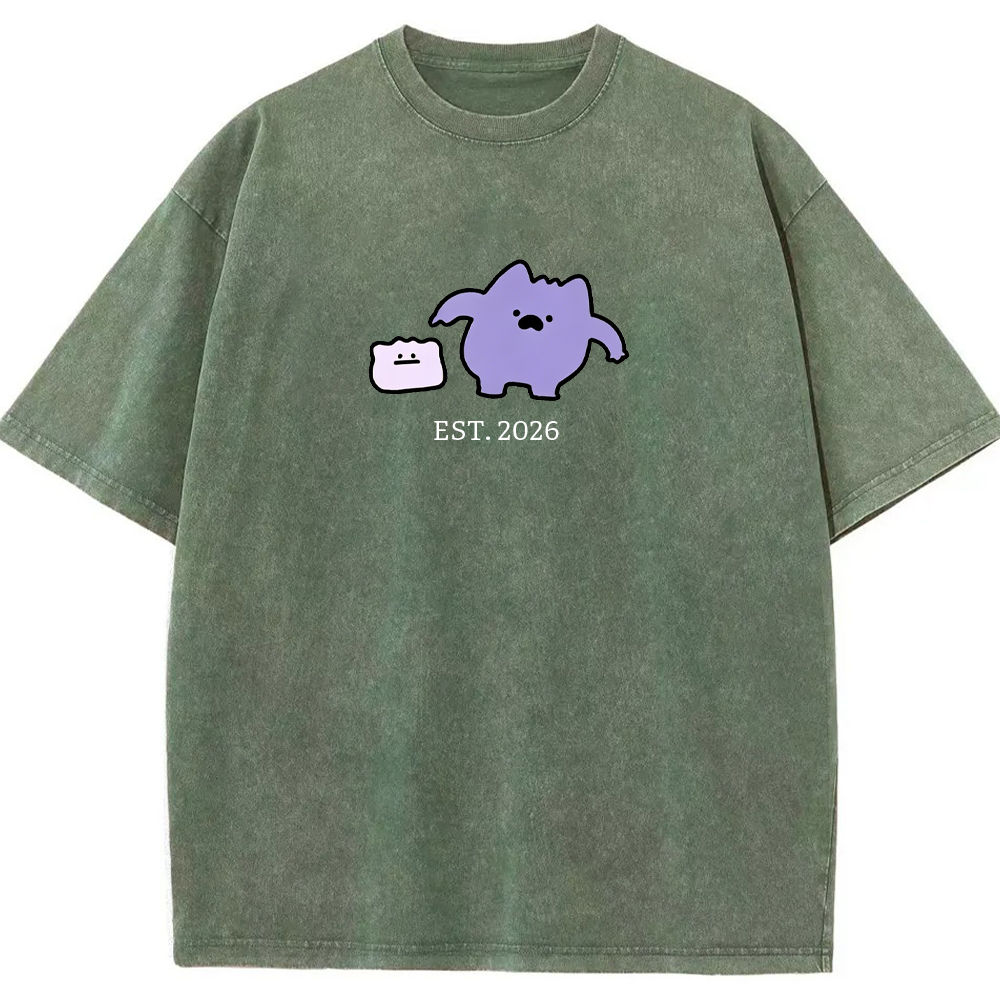 Cute Parent & Kid Ditto Vintage Washed T-Shirt