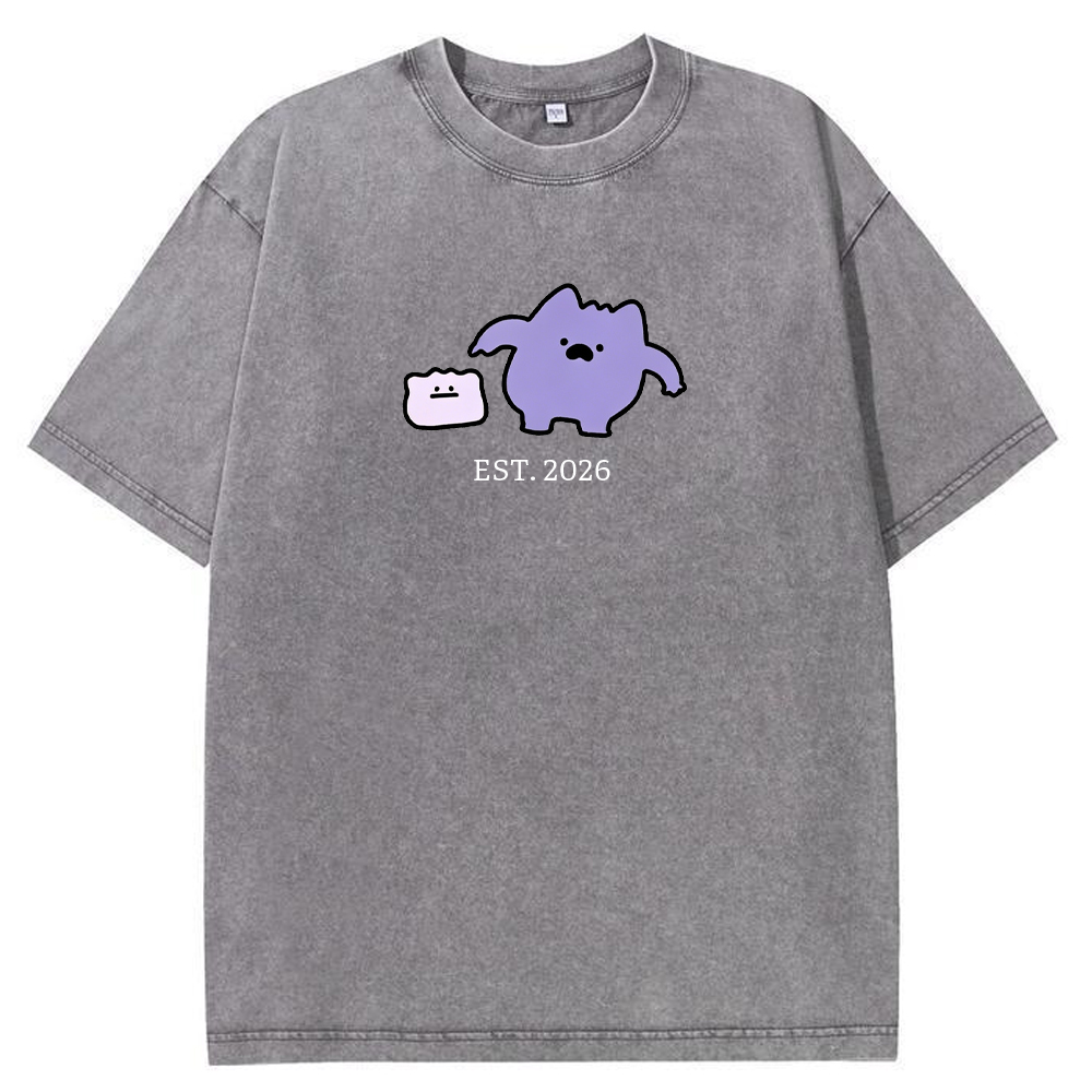 Cute Parent & Kid Ditto Vintage Washed T-Shirt