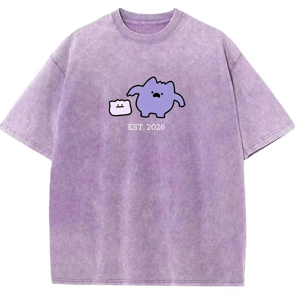 Cute Parent & Kid Ditto Vintage Washed T-Shirt