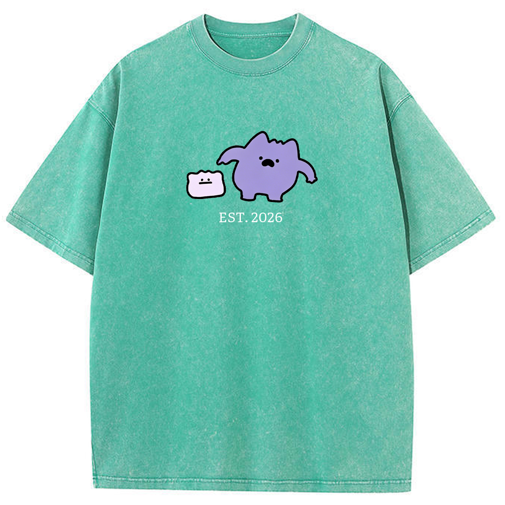 Cute Parent & Kid Ditto Vintage Washed T-Shirt
