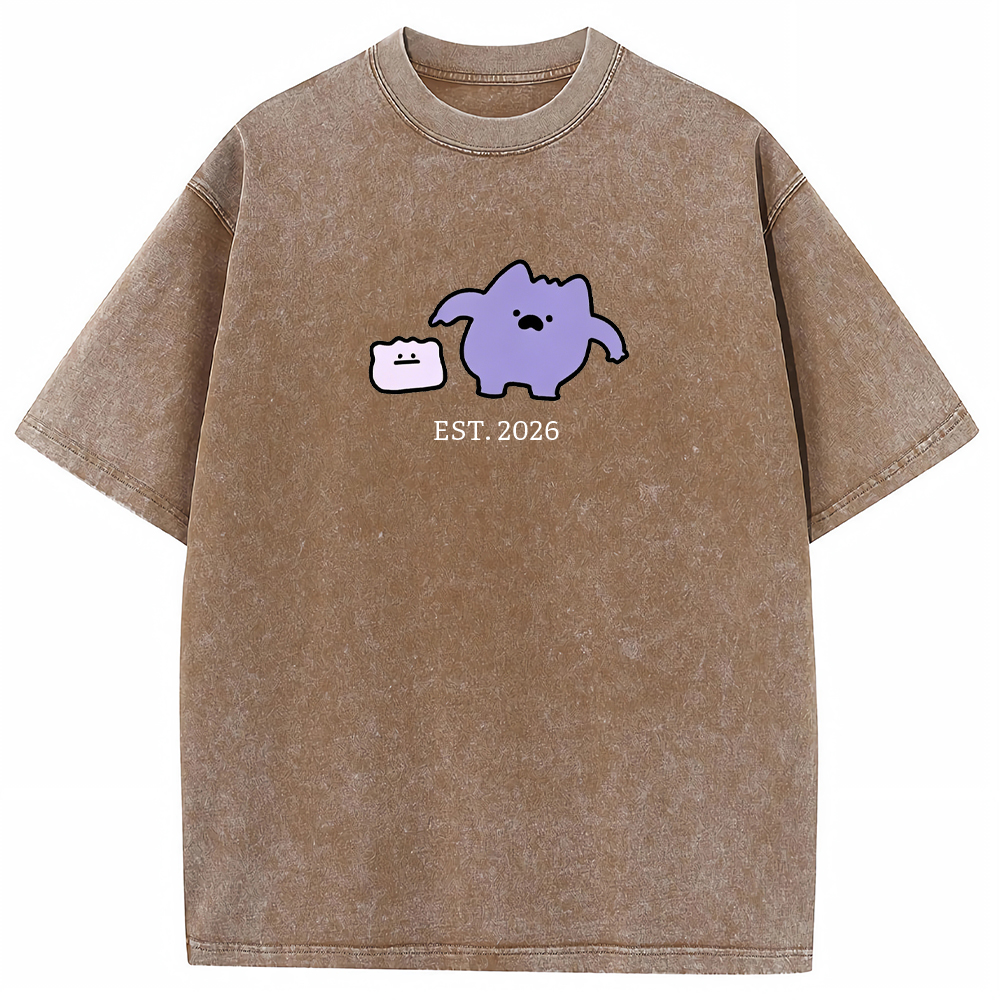 Cute Parent & Kid Ditto Vintage Washed T-Shirt