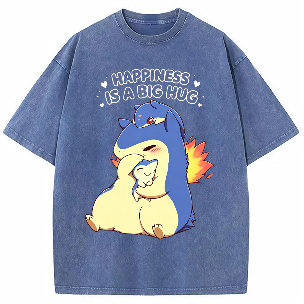Parent & Kid Typhlosion Family Hug Vintage Washed T-Shirt