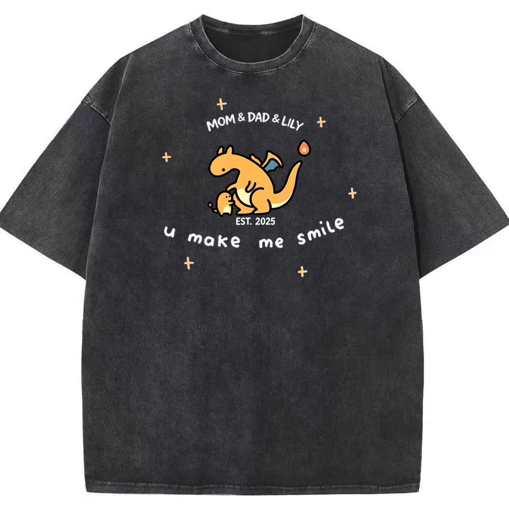 Parent & Kid You Are My Special Person Quote Custom Name EST. Year Vintage Washed T-Shirt | Pokemon Anime