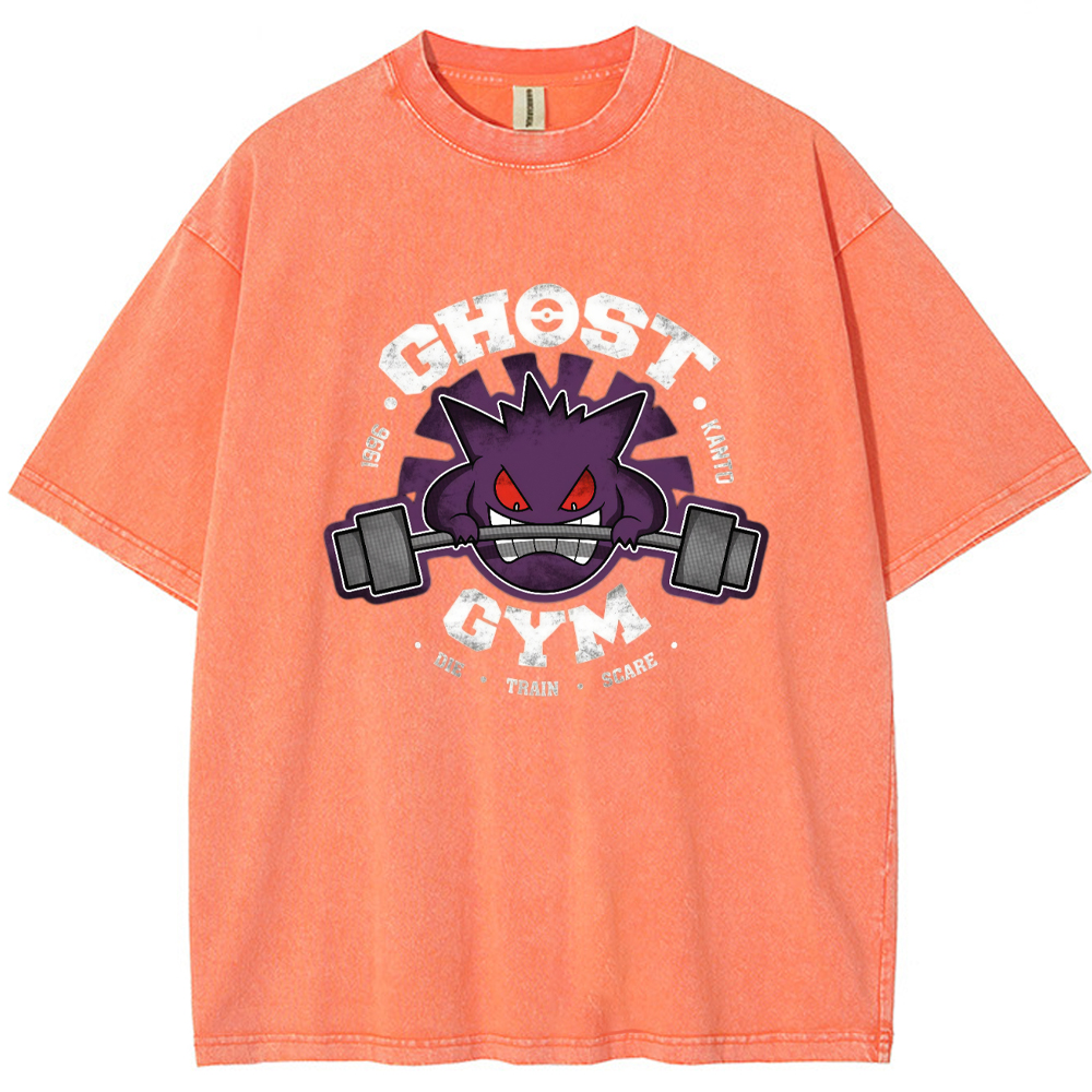 Grunge Ghost Gym Gengar Wash Vintage Tee | Pokemon Anime
