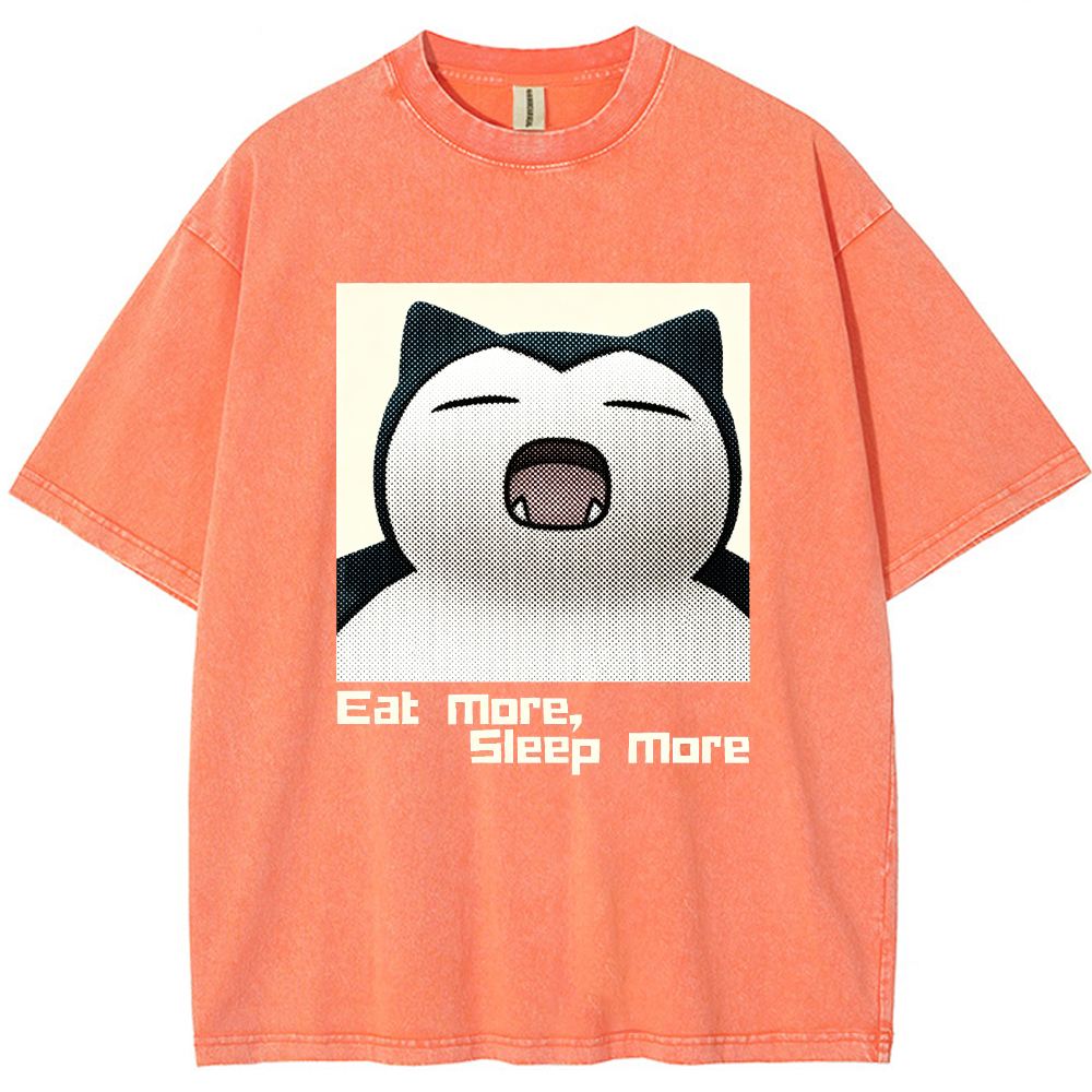 Lazy Daily Snorlax Cartoon Tee | Pokemon Anime