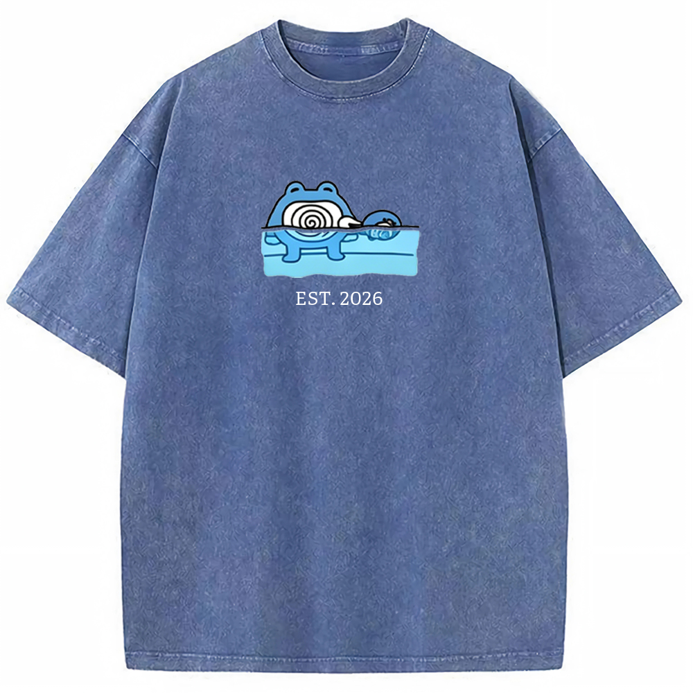 Cute Parent & Kid Poliwhirl Vintage Washed T-Shirt