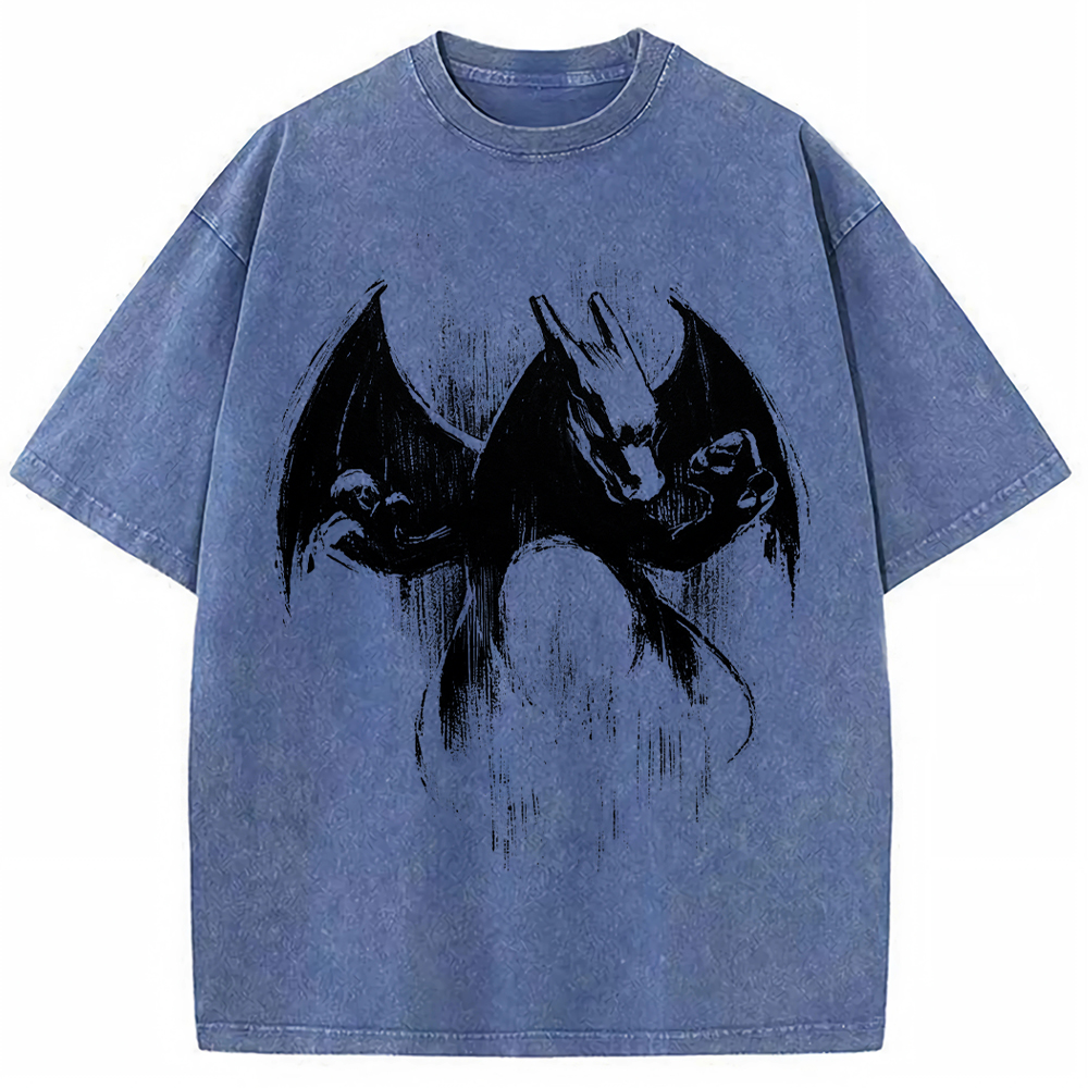 Sumie Charizard Brush Art Tee | Pokemon Anime