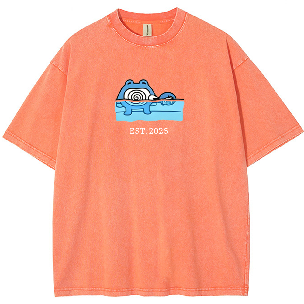Cute Parent & Kid Poliwhirl Vintage Washed T-Shirt