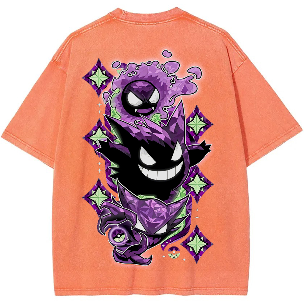 Crystal Ghost Evolution Full Back Graphic Tee | Pokemon Anime