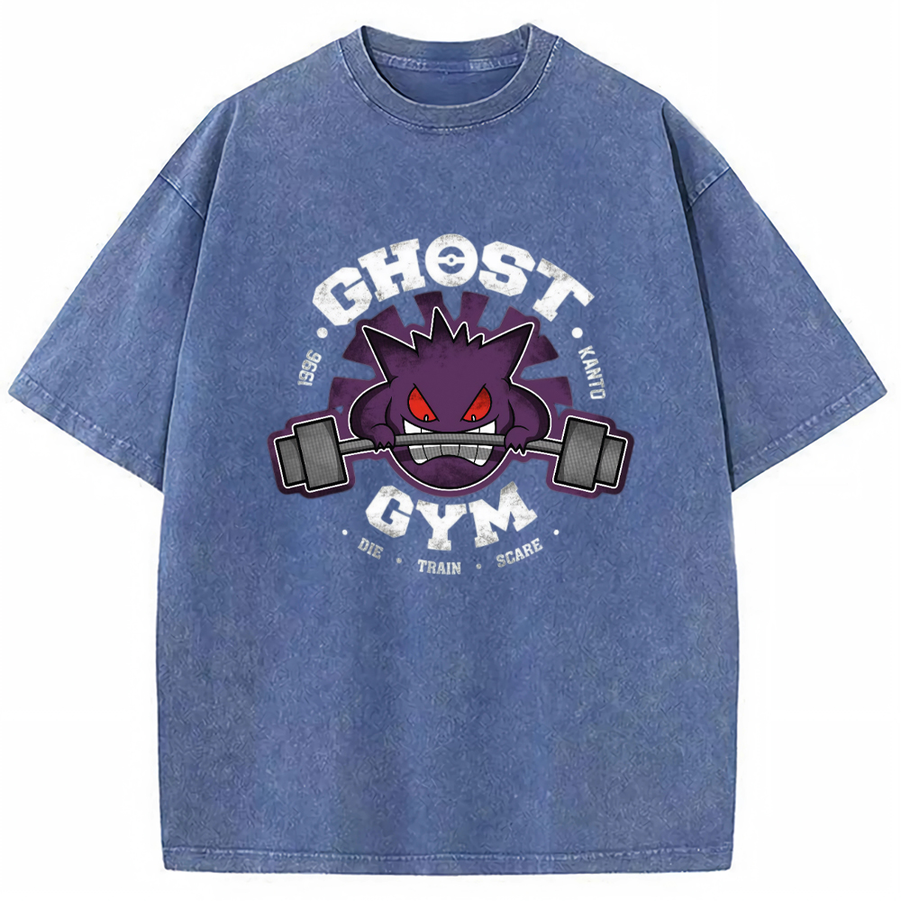 Grunge Ghost Gym Gengar Wash Vintage Tee | Pokemon Anime