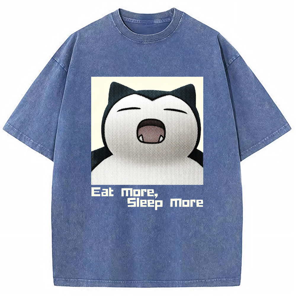 Lazy Daily Snorlax Cartoon Tee | Pokemon Anime