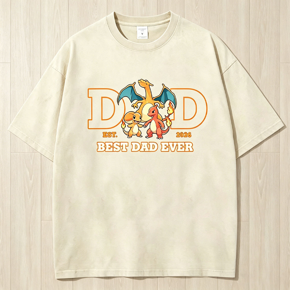 Custom Pokemon Dad Shirt with Kids Names
