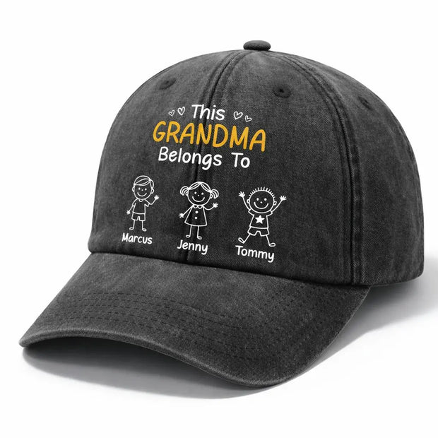 Grandma Belong To Custom Cap