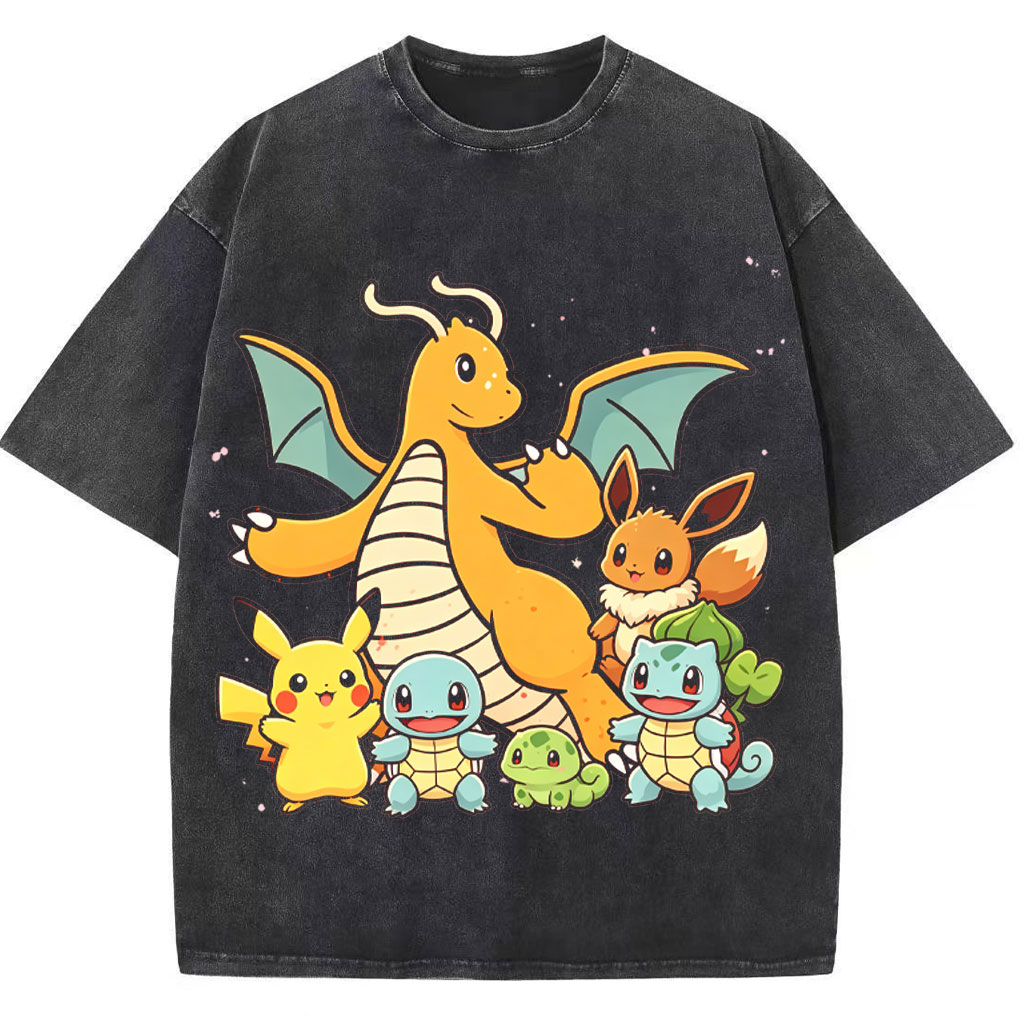 Dragonite Mom & Little Pokemon Kids Family Tee