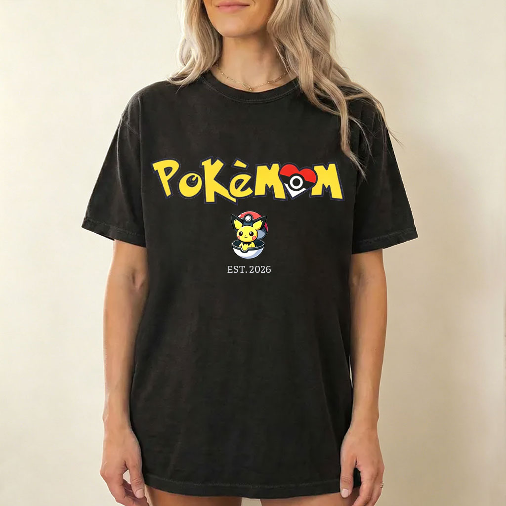 Custom PokéMom Tee – Custom Pokeball Kids & Custom Est Year