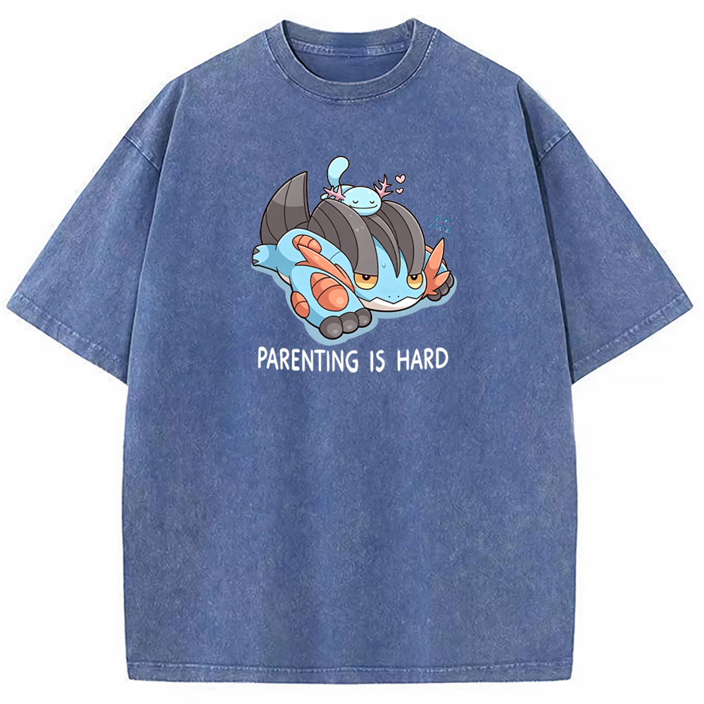 Parenting Is Hard Mudkip Parent Vintage Washed T-Shirt