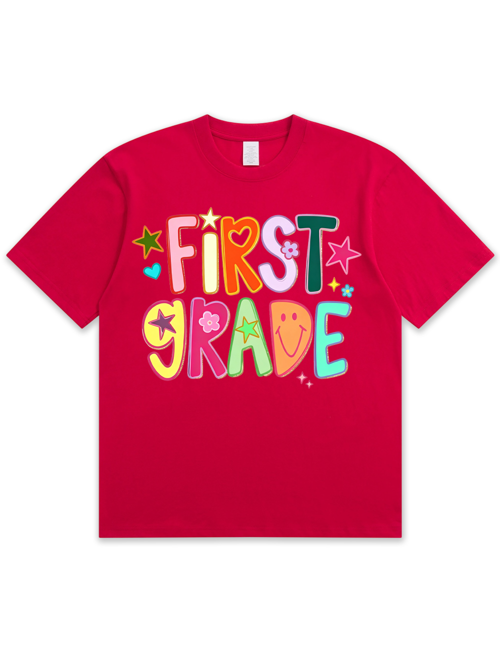 Preppy Hand Drawn Colorful Doodle Teacher Shirt