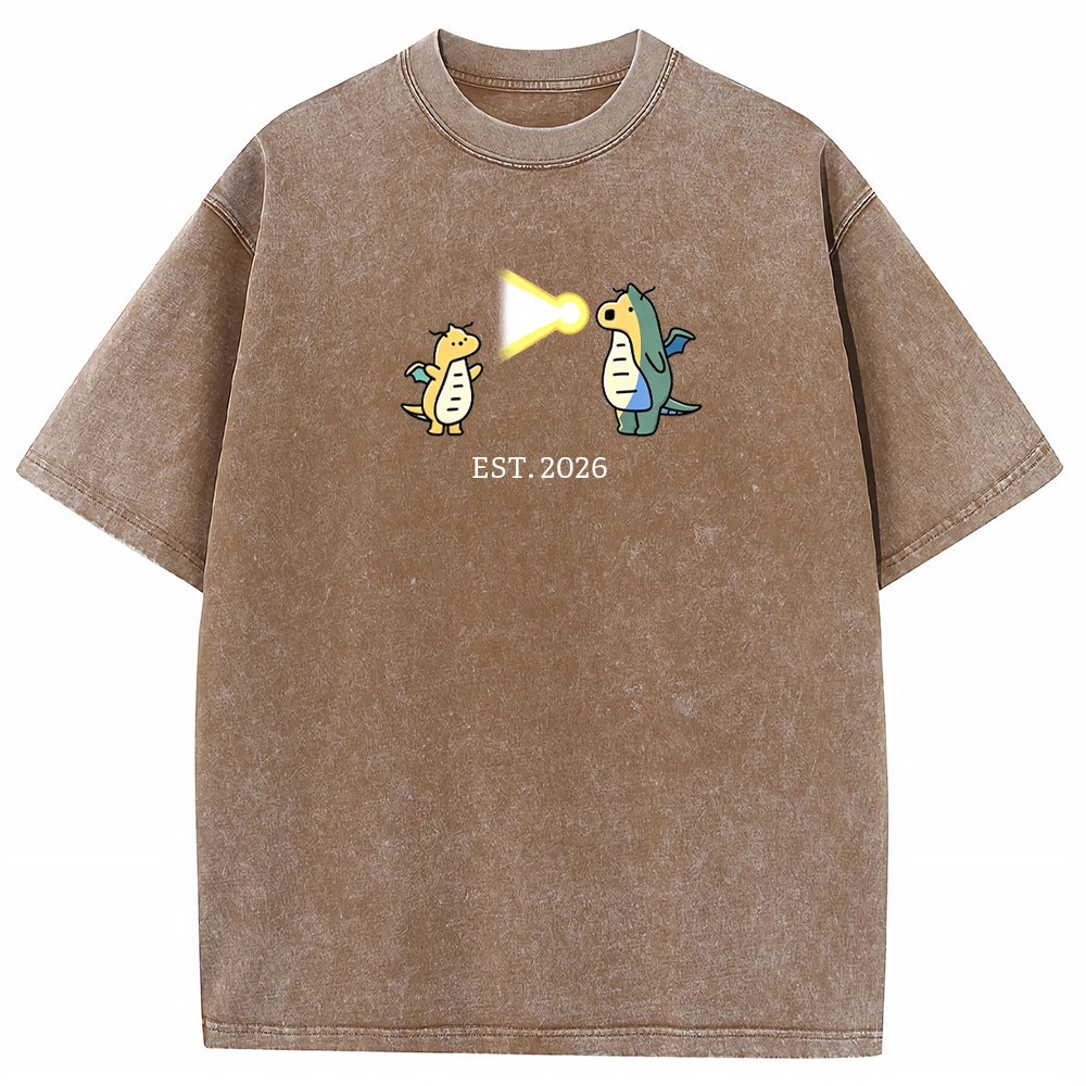 Cute Parent & Kid Dragonite Vintage Washed T-Shirt