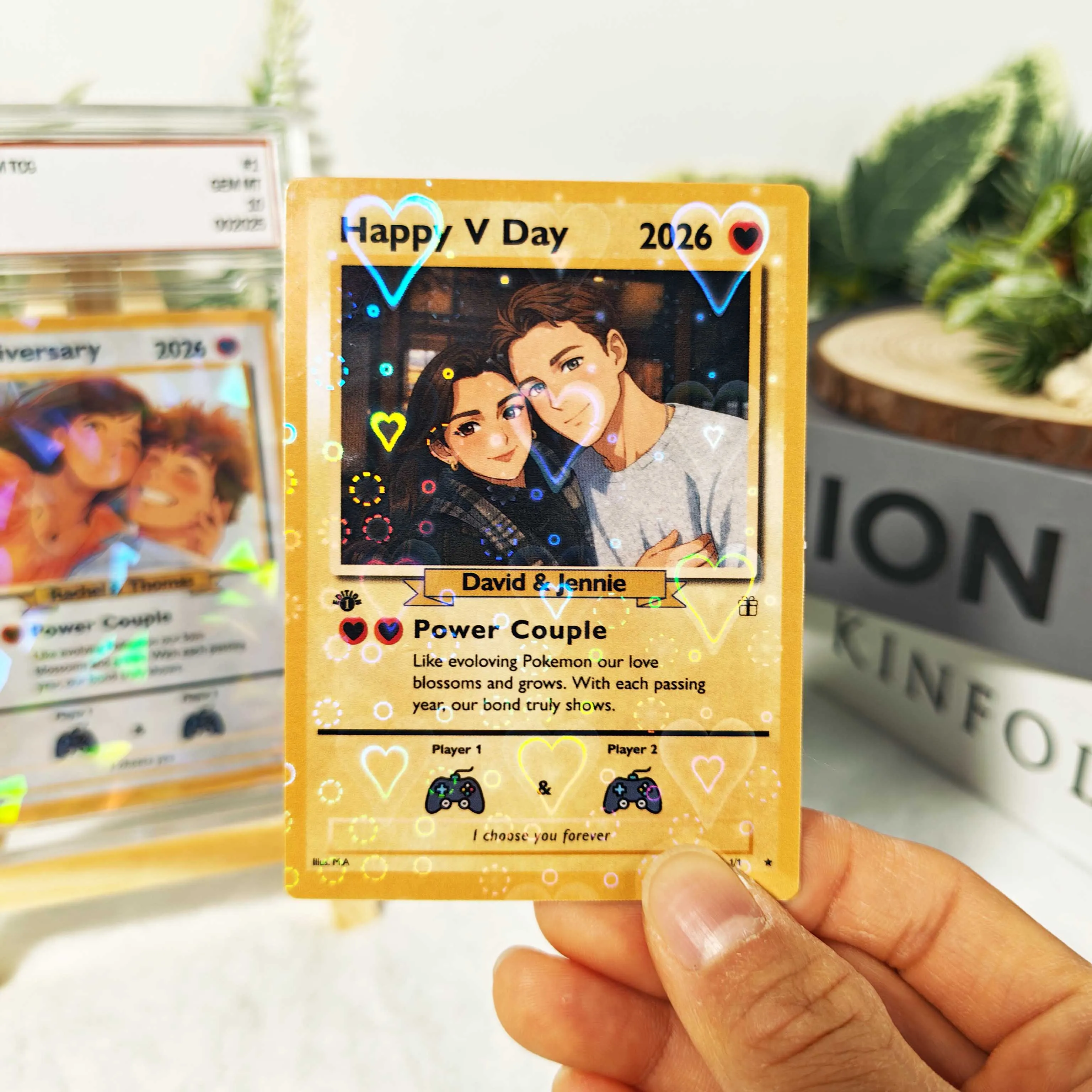 💕Personalized Couple Anime Art Classic Card Pokecard
