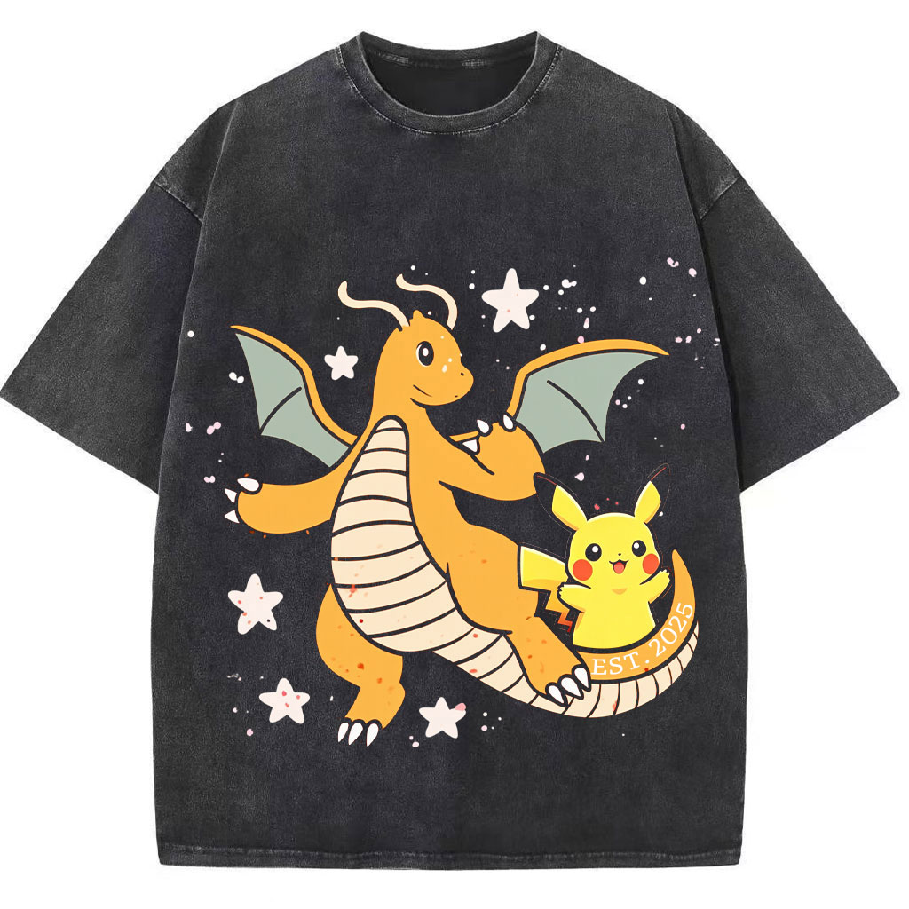 Dragonite Mom & Little Pokemon Kids Family Tee