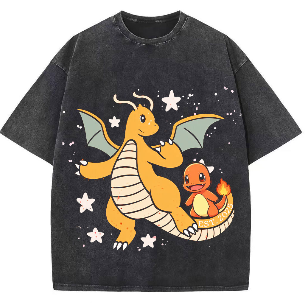 Dragonite Mom & Little Pokemon Kids Family Tee