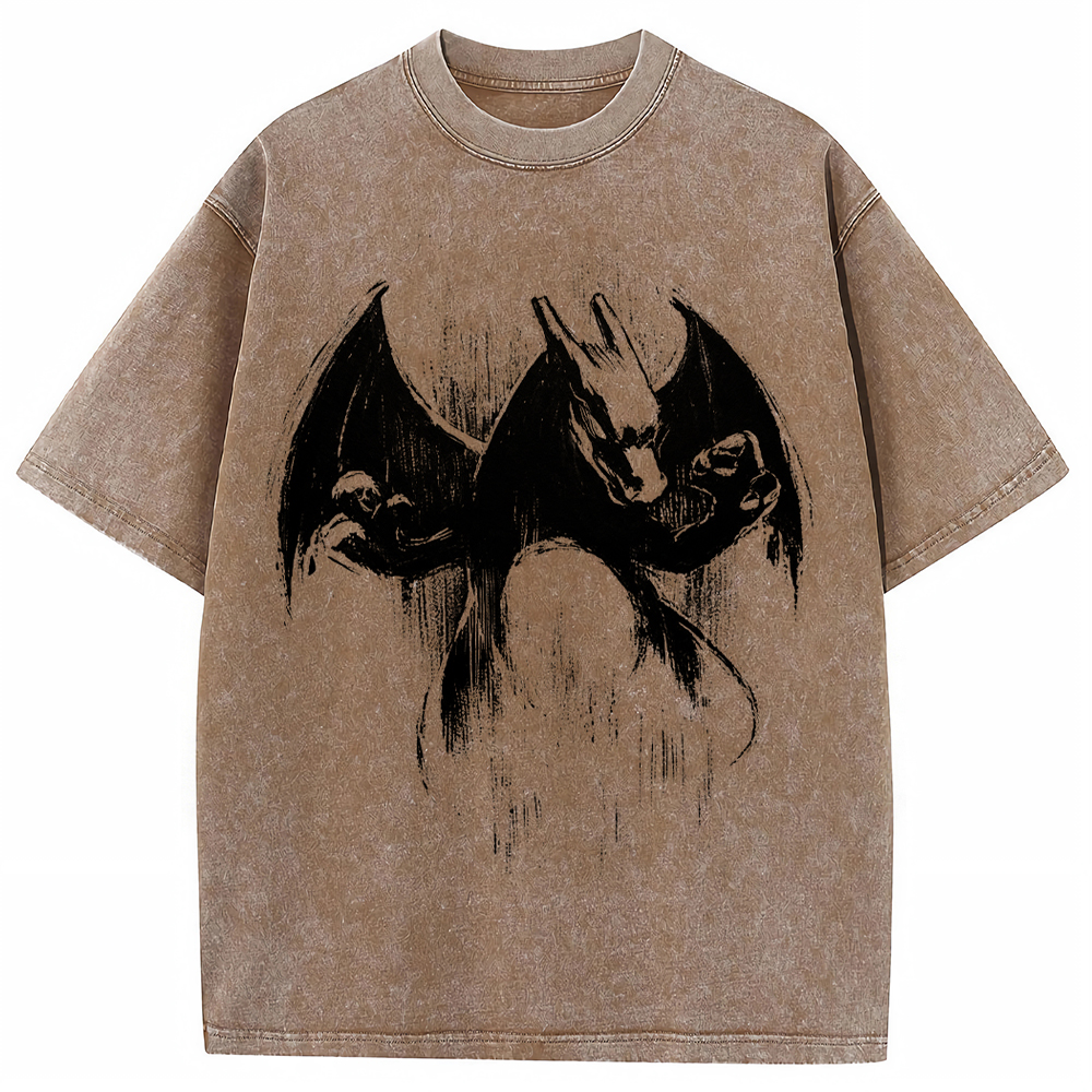 Sumie Charizard Brush Art Tee | Pokemon Anime