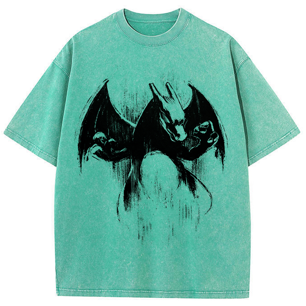 Sumie Charizard Brush Art Tee | Pokemon Anime