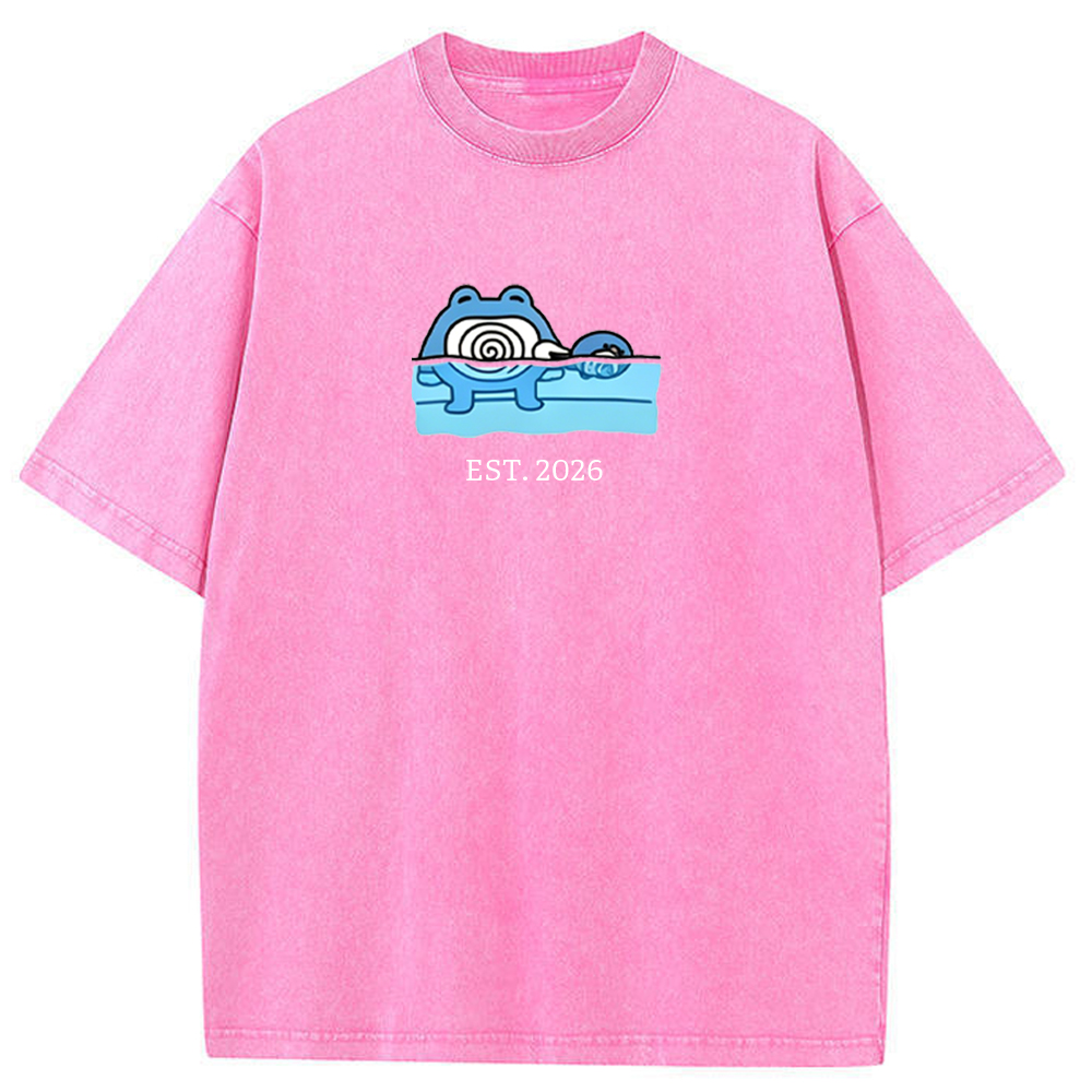 Cute Parent & Kid Poliwhirl Vintage Washed T-Shirt